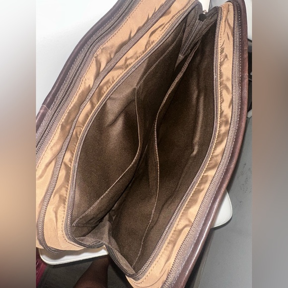 Coach Dark Brown Expandable Leather Briefcase - Picture 7 of 16